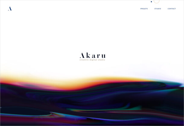 Agence web Lyon, Studio digital, communication interactive – Akaruウェブサイトの画面キャプチャ画像
