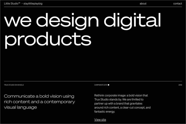 Little Studio™・Digital Product Design – STAYLITTLEPLAYBIGウェブサイトの画面キャプチャ画像