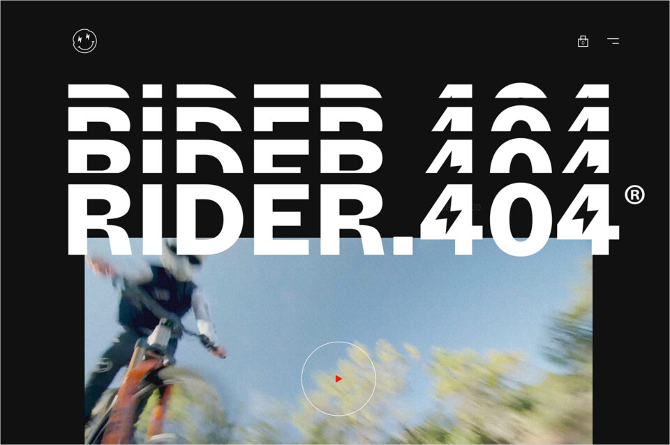 Rider.404ウェブサイトの画面キャプチャ画像