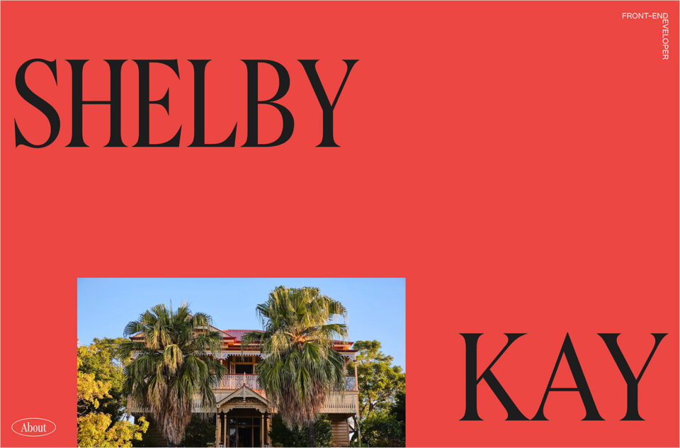 Shelby Kay — Front-End Developerウェブサイトの画面キャプチャ画像