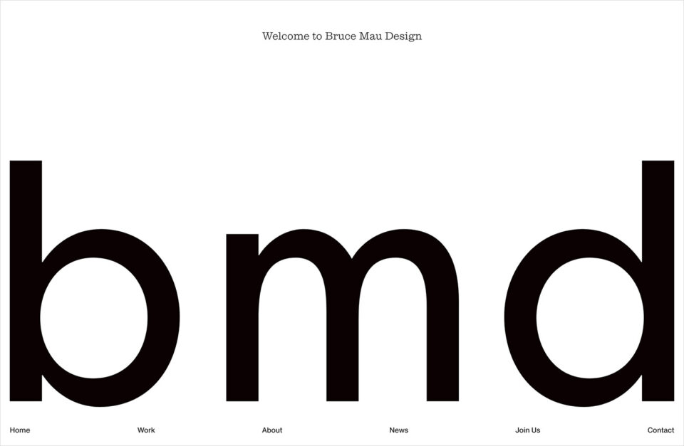 Bruce Mau Designウェブサイトの画面キャプチャ画像