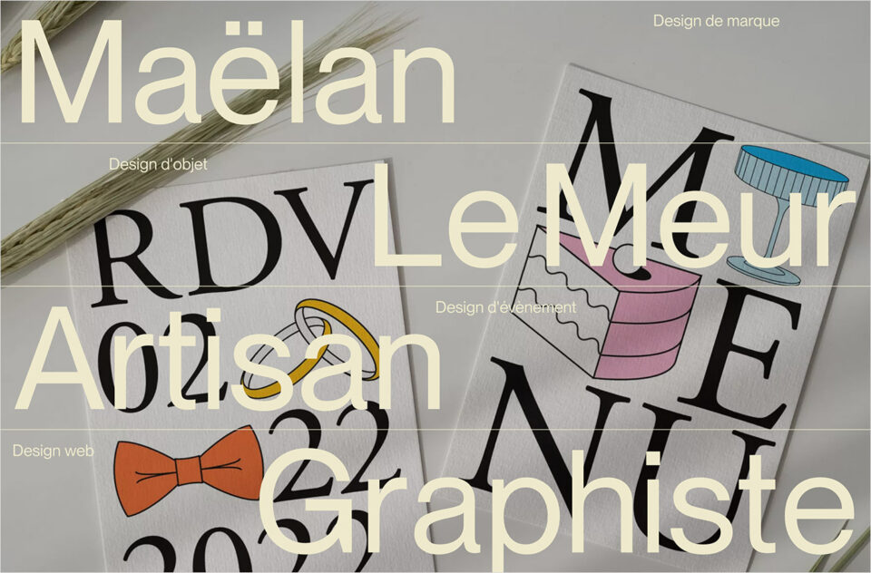 Maëlan Le Meur – Artisan graphisteウェブサイトの画面キャプチャ画像