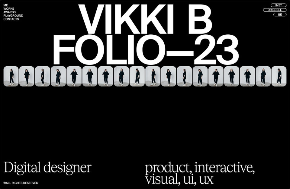 Vikki B | Folio 23ウェブサイトの画面キャプチャ画像
