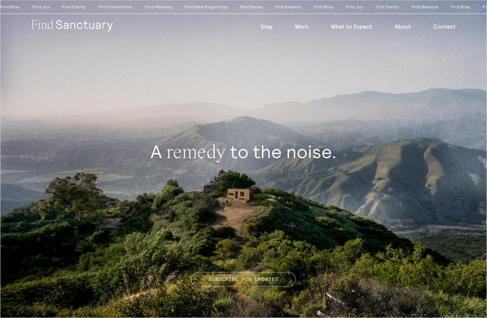 Find Sanctuaryウェブサイトの画面キャプチャ画像