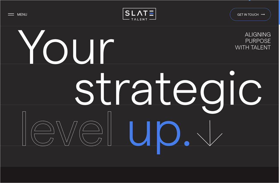 SLATE Talent — Aligning Purpose with Talentウェブサイトの画面キャプチャ画像