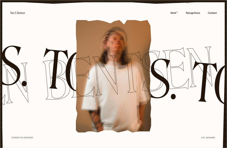 Tore S. Bentsen — Portfolioウェブサイトの画面キャプチャ画像