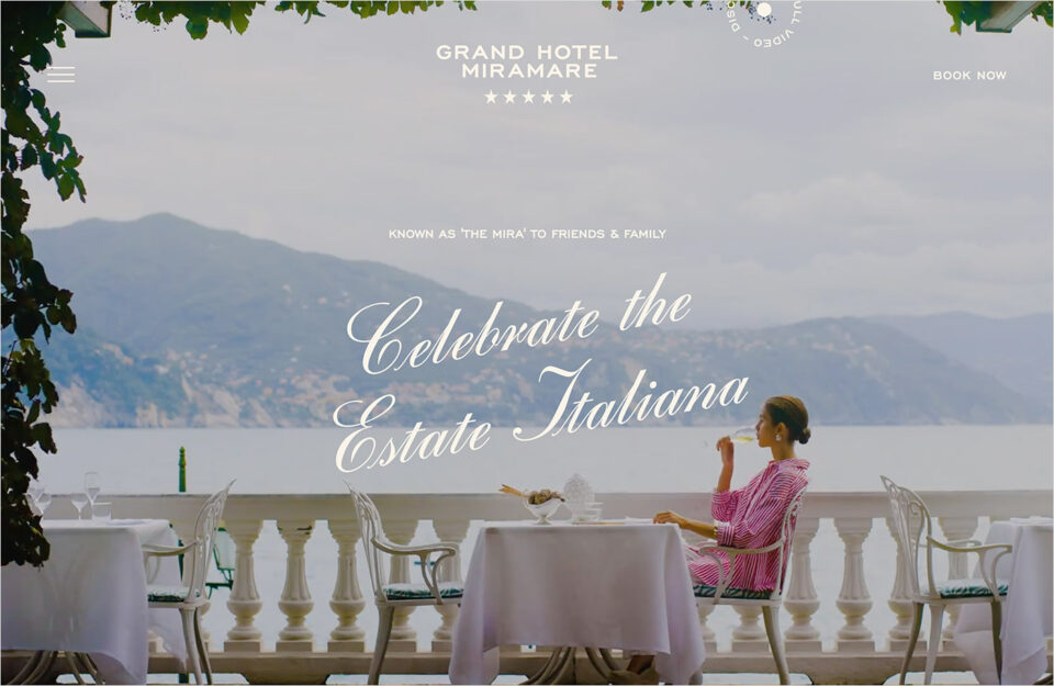 Grand Hotel Miramare in Santa Margherita Ligureウェブサイトの画面キャプチャ画像