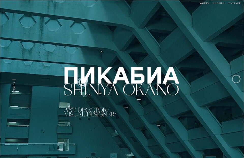 SHINYA OKANO / Art Directer_Visual Designerウェブサイトの画面キャプチャ画像