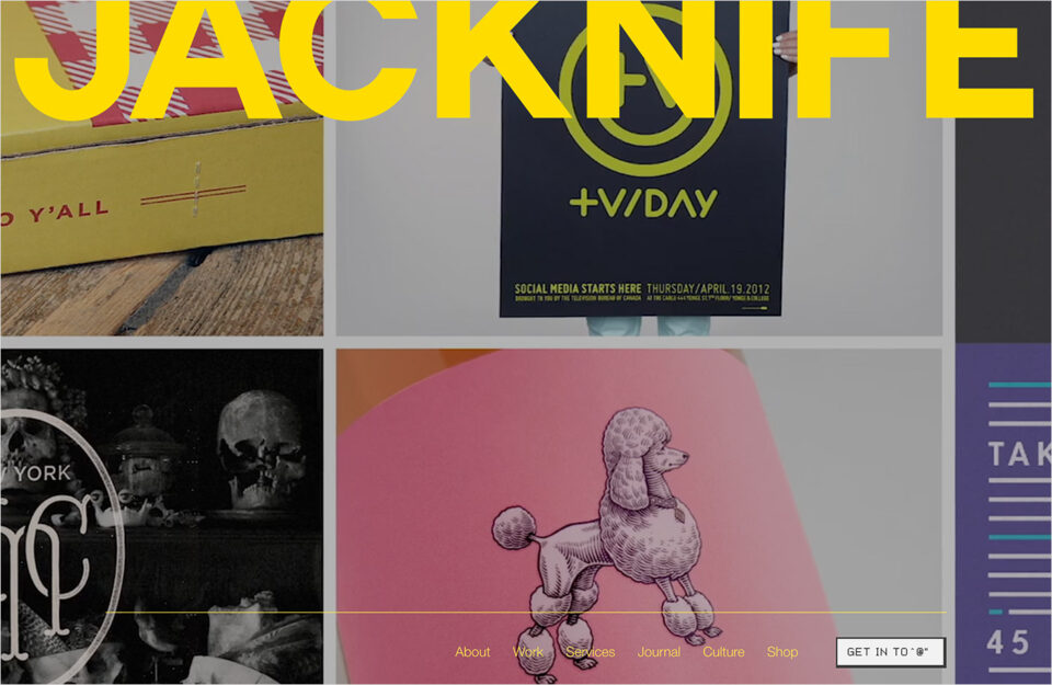 Jacknife Design | Branding and Design Agency Torontoウェブサイトの画面キャプチャ画像