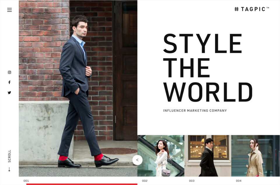TAGPIC Inc. | Style the Worldウェブサイトの画面キャプチャ画像