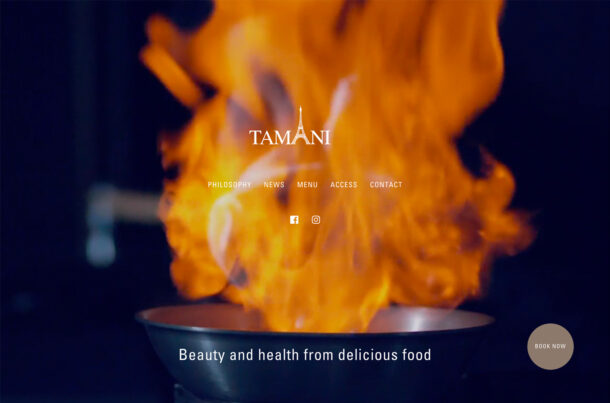 TAMANIウェブサイトの画面キャプチャ画像
