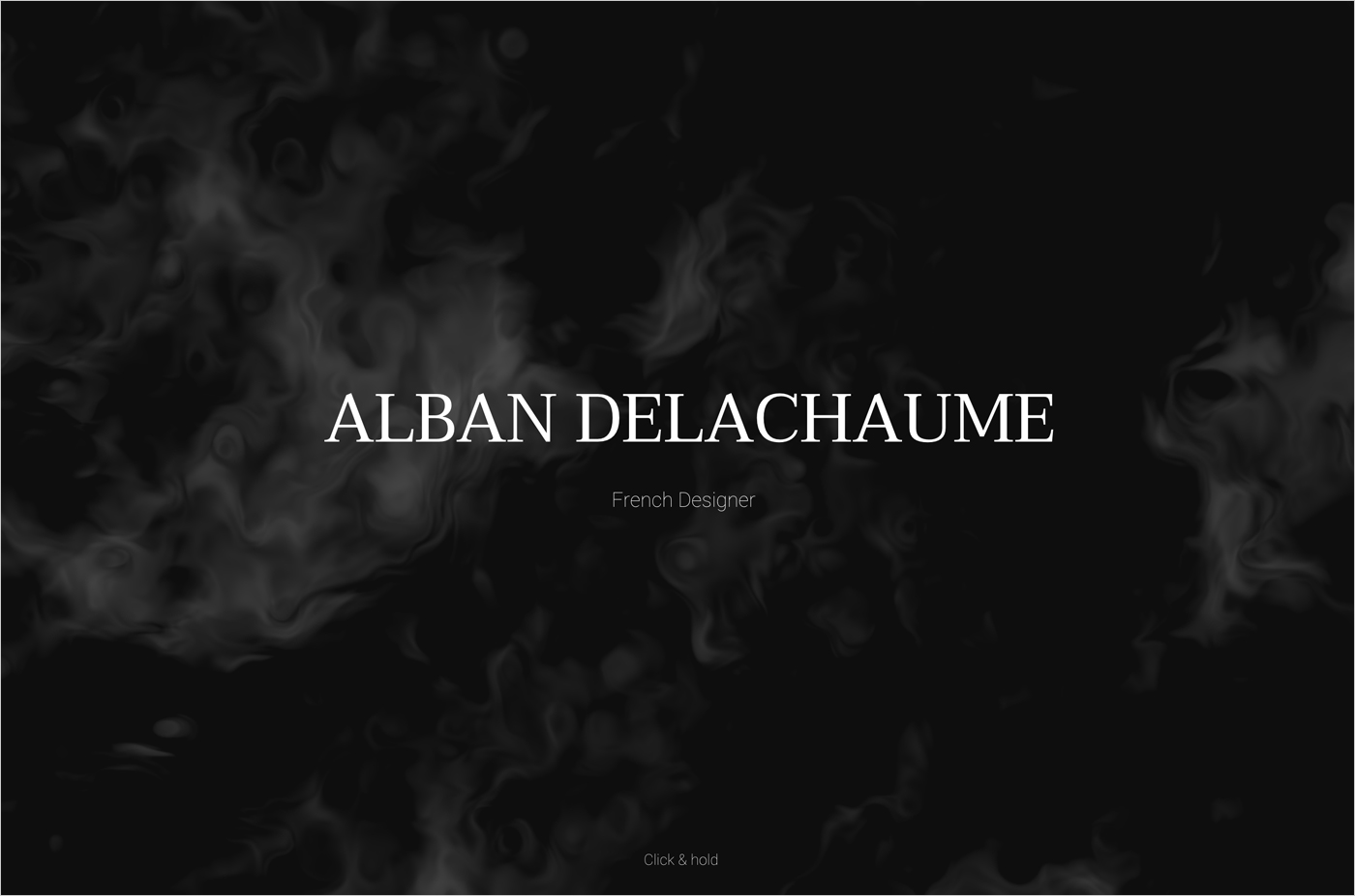 Alban Delachaume – Creative Designerウェブサイトの画面キャプチャ画像