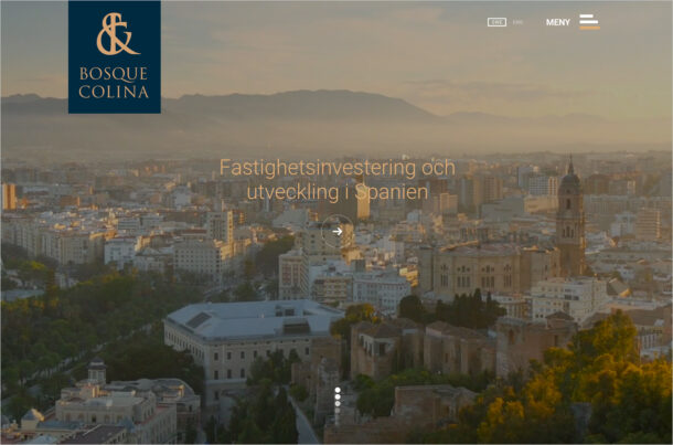 Bosque & Colina ABウェブサイトの画面キャプチャ画像