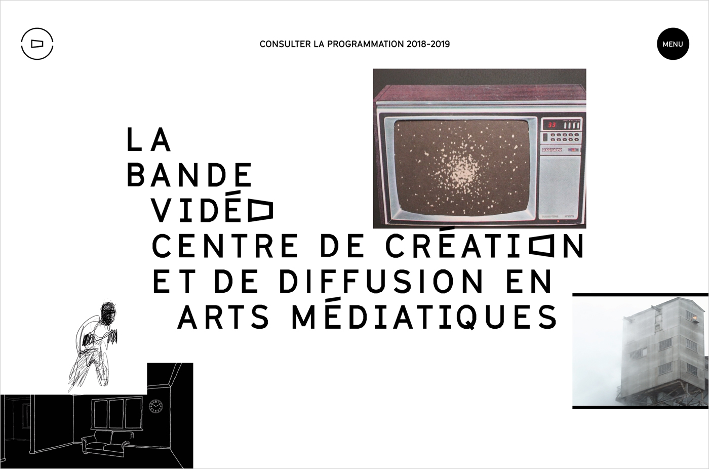 La Bande Vidéo — Centre de création et de diffusion en arts médiathiquesウェブサイトの画面キャプチャ画像