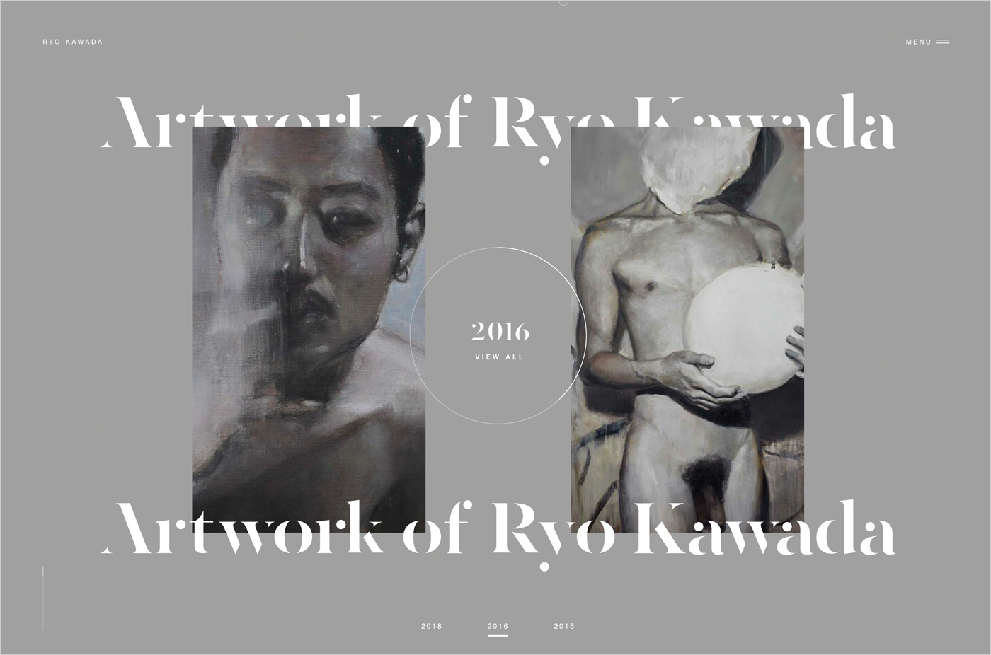Ryo Kawada – Artist / Painterウェブサイトの画面キャプチャ画像