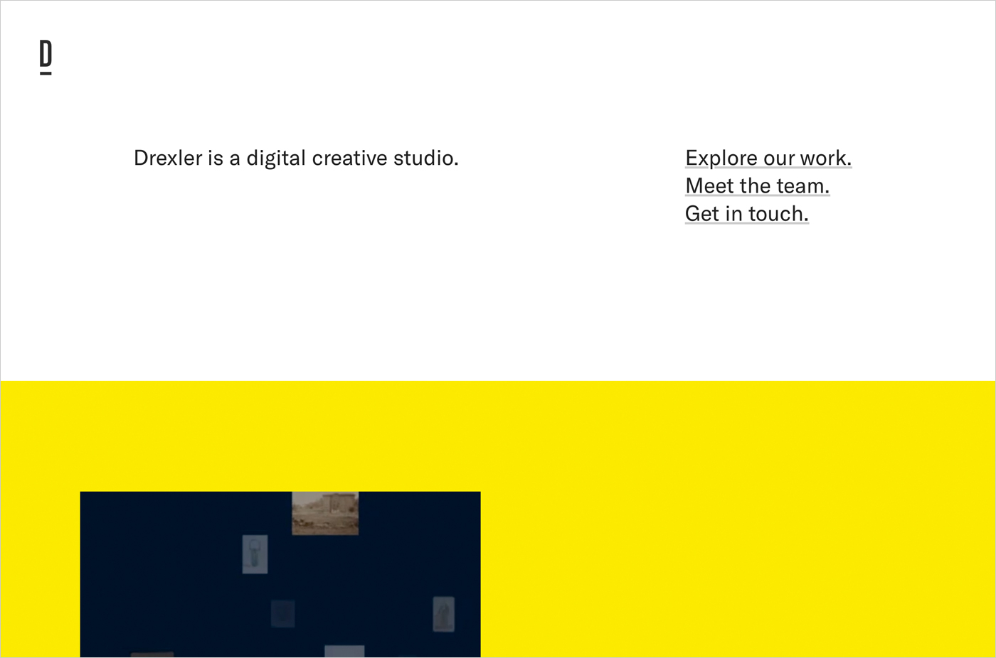 Drexler | Web Design, Web Development, Branding | Baltimoreウェブサイトの画面キャプチャ画像