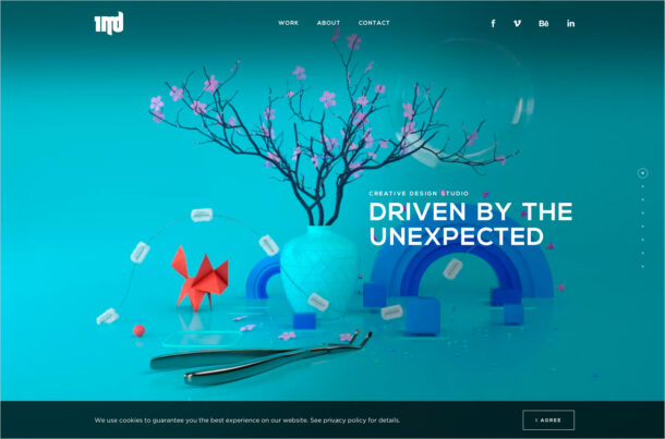 1MD | Creative Studioウェブサイトの画面キャプチャ画像