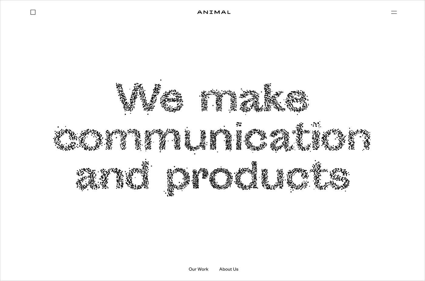 Animal – A house of creativity based in Stockholm.ウェブサイトの画面キャプチャ画像