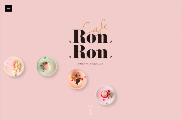 MAISON ABLE Cafe Ron Ronウェブサイトの画面キャプチャ画像