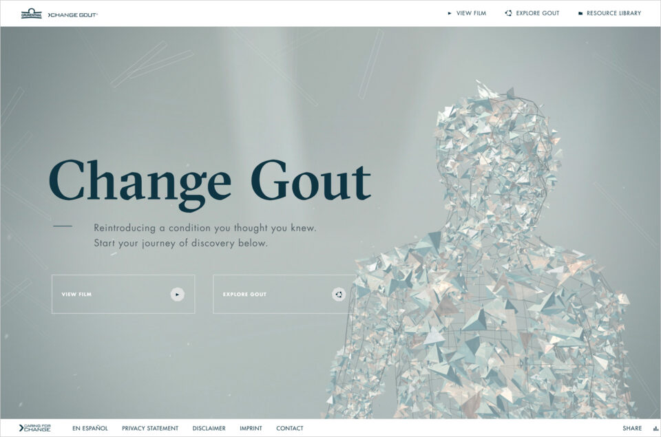 Change Goutウェブサイトの画面キャプチャ画像
