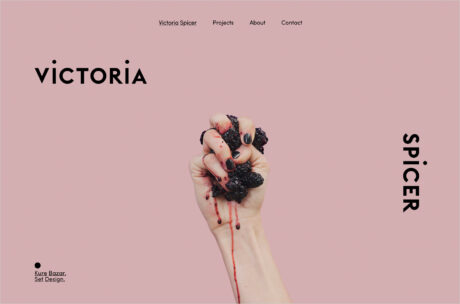 Victoria Spicer — London based Set Designerウェブサイトの画面キャプチャ画像