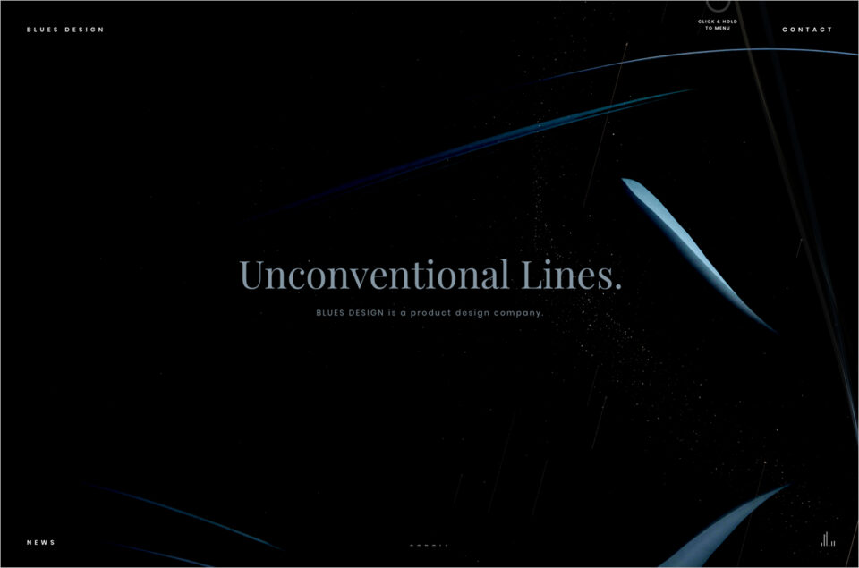 BLUES DESIGN｜愛知県のプロダクトデザイン事務所ウェブサイトの画面キャプチャ画像