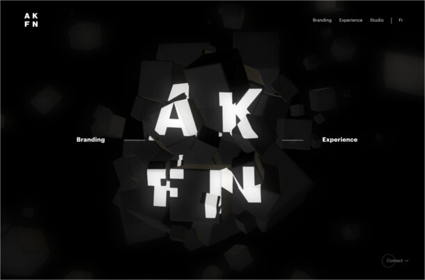 AKUFEN studio in Montreal – Strategy, branding, web & interactiveウェブサイトの画面キャプチャ画像