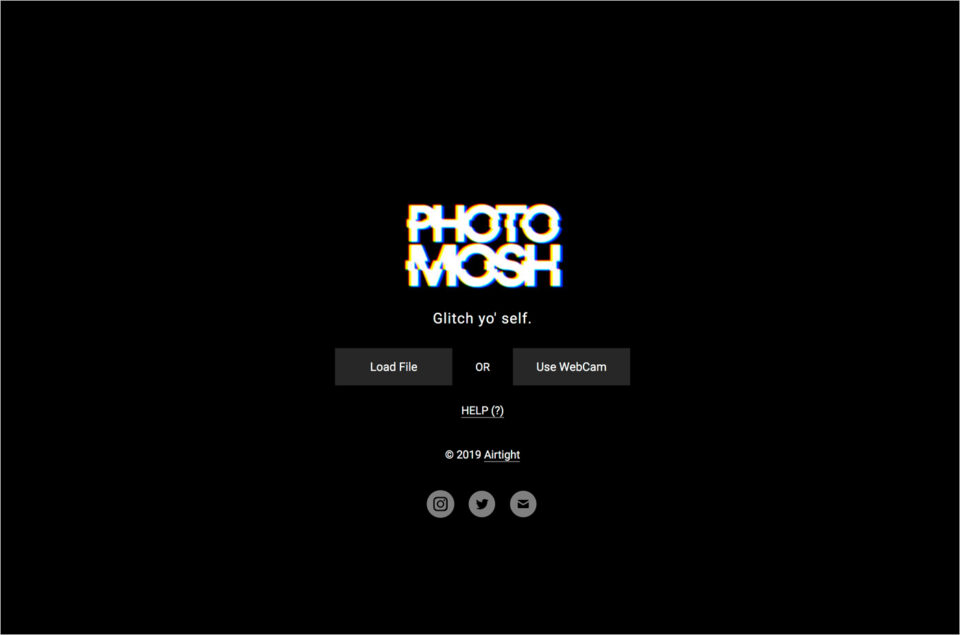 PHOTOMOSHウェブサイトの画面キャプチャ画像