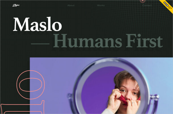 Zajno | Digital Design Agencyウェブサイトの画面キャプチャ画像