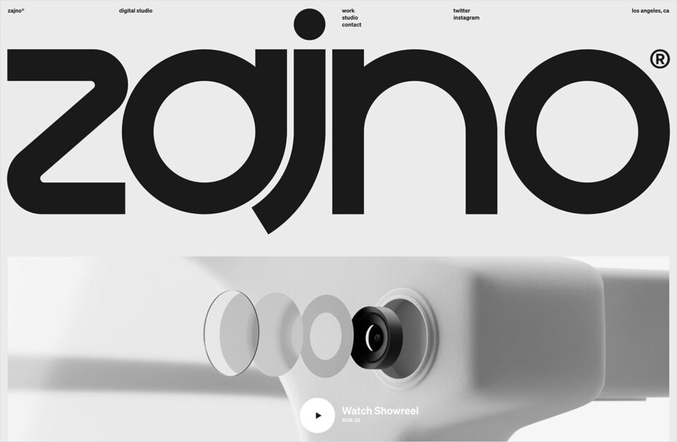 Zajno | Digital Design Agencyウェブサイトの画面キャプチャ画像