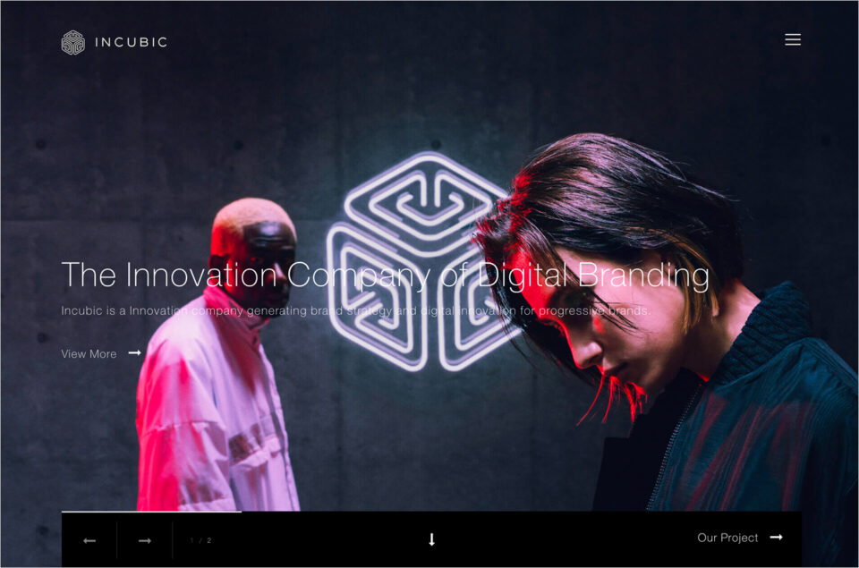 INCUBIC INC. ｜The Innovation Company of Digital Brandingウェブサイトの画面キャプチャ画像