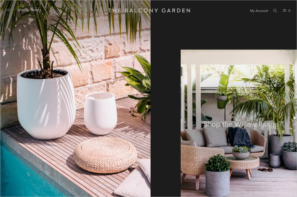 Garden Pots Sydney | Outdoor Pots, Designer Pots – The Balcony Gardenウェブサイトの画面キャプチャ画像