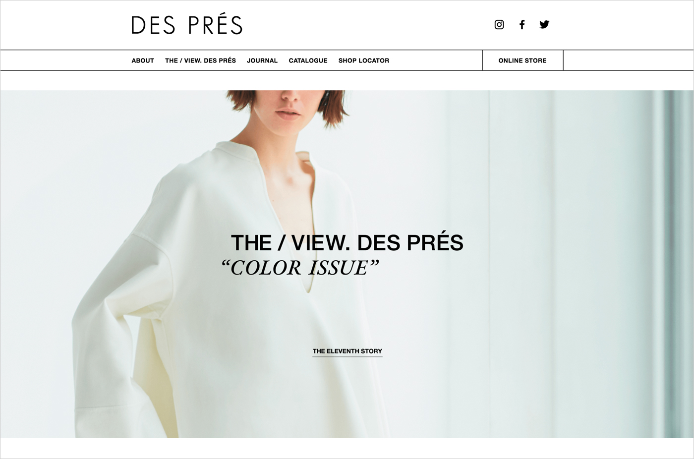 DES PRÉS | デ・プレウェブサイトの画面キャプチャ画像