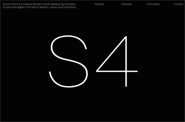 Studio 24/24 – Creative direction & Graphic designウェブサイトの画面キャプチャ画像