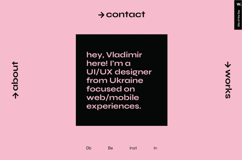Vladimir Gruev – UI/UX Designerウェブサイトの画面キャプチャ画像