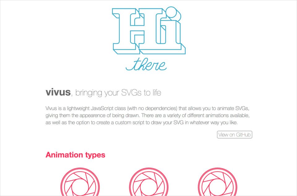 vivus.js  |  svg animationウェブサイトの画面キャプチャ画像
