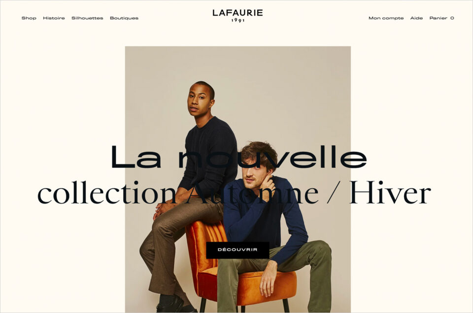 Lafaurie Paris – LAFAURIEウェブサイトの画面キャプチャ画像