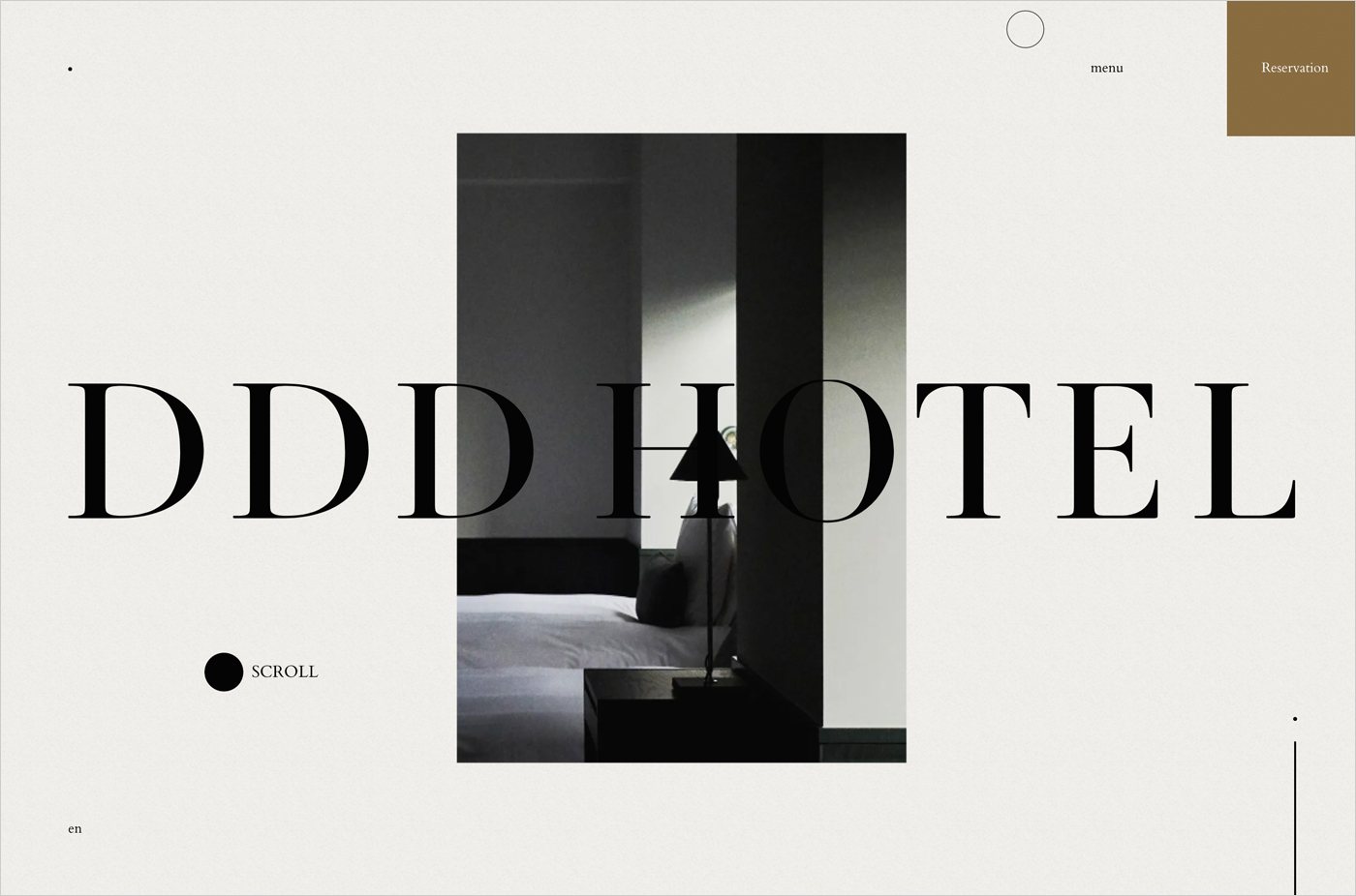 DDD HOTELウェブサイトの画面キャプチャ画像