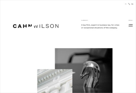 Cahn Wilsonウェブサイトの画面キャプチャ画像