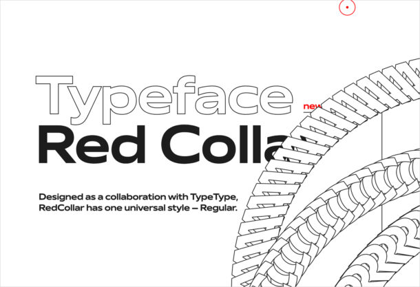 Red Collar Fontウェブサイトの画面キャプチャ画像