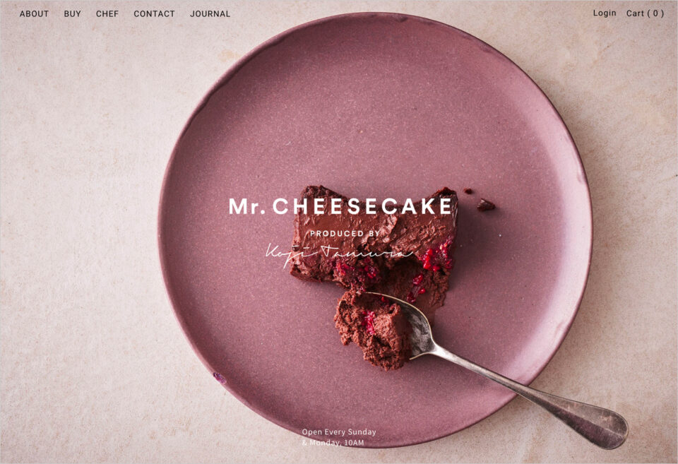 Mr. CHEESECAKE | ミスターチーズケーキウェブサイトの画面キャプチャ画像