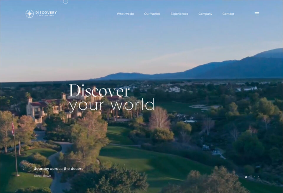 Discovery Land Companyウェブサイトの画面キャプチャ画像
