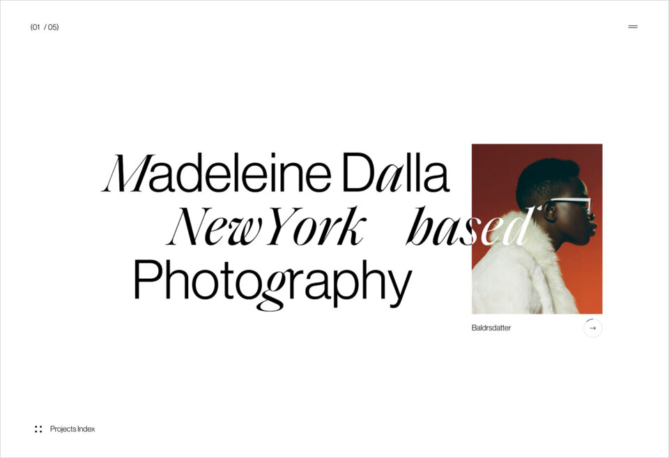 Madeleine Dallaウェブサイトの画面キャプチャ画像