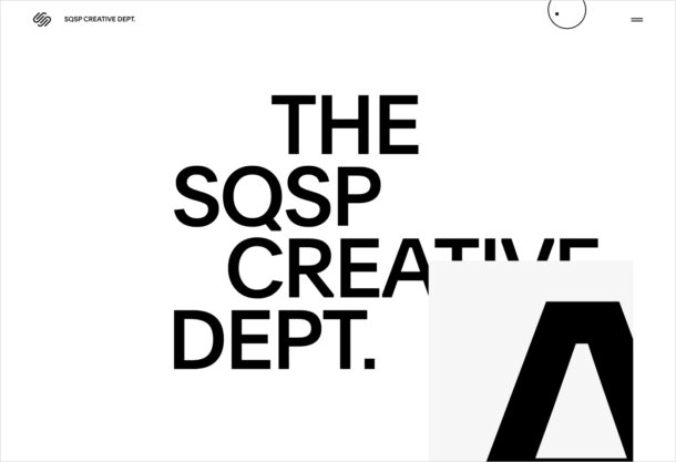 SQSP Creative Dept.ウェブサイトの画面キャプチャ画像