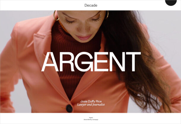 Decade — A branding and creative studioウェブサイトの画面キャプチャ画像