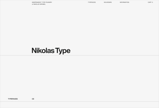 Nikolas Typeウェブサイトの画面キャプチャ画像