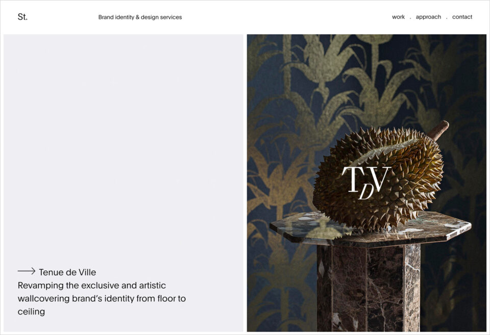 Stoemp Studio Brand identity & design servicesウェブサイトの画面キャプチャ画像