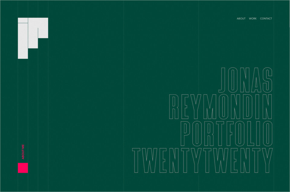 Jonas Reymondin – UX/UI Designer + Front-end Developerウェブサイトの画面キャプチャ画像