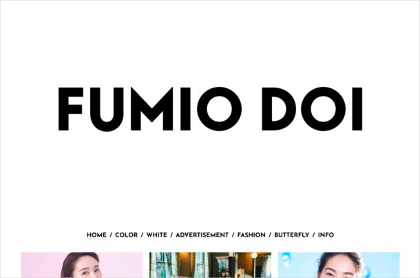 FUMIO DOI | 土井文雄ウェブサイトの画面キャプチャ画像