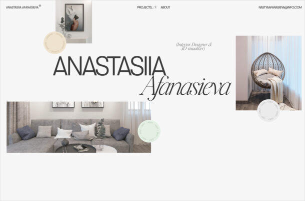 Anastasiia Afanasievaウェブサイトの画面キャプチャ画像